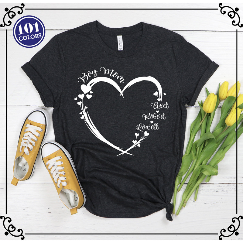 Custom Mom Shirt, Boy Mama Shirt, Mom Shirt, Mother's Day Shirt, Gift for Mom, Birthday Gift Mom, Kids Name Mama Tee, Mom Shirt With Names.jpg