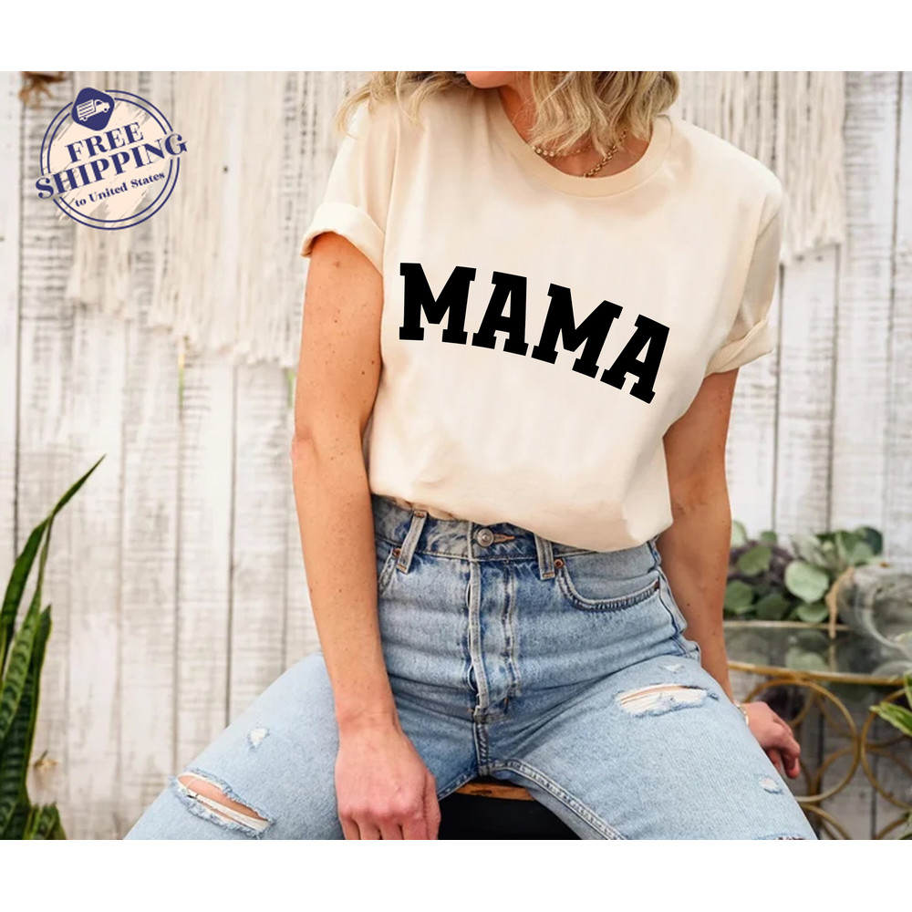 Mama Shirt, Cute Mommy Tees, Mothers Day T-Shirts, Gift For New Mama, Shirt For Mama, New Mom Gift, Birthday Gift Mom, Pregnancy Reveal Tee.jpg