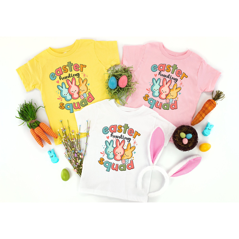 Easter Hunting Squad Shirt, Easter Hunt Shirt, Easter Shirt, Easter Peeps Shirt, Peeps Easter Shirt, Matching Easter Shirt, Easter Squad.jpg
