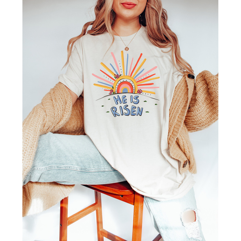 He Is Risen Shirt, Cross Shirt, Faith Sweatshirt, Easter Shirt, Christian Easter Shirt, Easter is for Jesus Shirt ,Easter Shirt, Retro Shirt.jpg