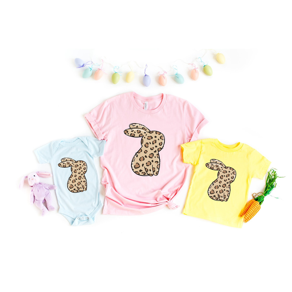 Leopard Bunny Shirt, Leopard Easter Shirt, Bunny Shirt, Happy Easter Shirt, Easter Gift, Easter Tshirt, Easter Matching Shirt, Easter 1.jpg
