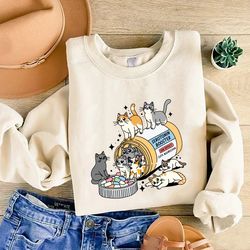 antidepressant cat sweatshirt, cat mom sweater, funny cat shirt, cat lover gift, therapist shirt, cat owner gift, mental