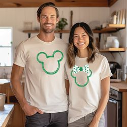 disney st patrick shirt,custom disney st patrick shirt,st patricks day minnie shirt,mickey st patricks day shirt,shamroc