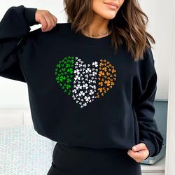 irish flag shamrock heart sweatshirt, st patrick day kids shirt, irish flag hoodie, irish gift, irish sweatshirt, st pat
