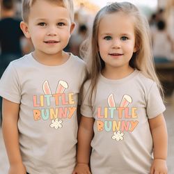 little bunny toddler shirt - vintage easter kids shirt - minimalist natural toddler tee, bunny sweatshirt, girls or boys