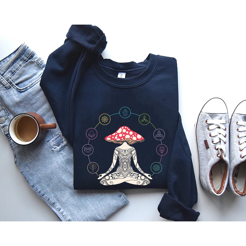 Mushroom Sweatshirt, Mushroom Shirt, Spiritual Sweatshirt, Hoodie, Gift for Her, Spiritual T-shirt,  Phases Sweatshirt, mushroom lover tee.jpg