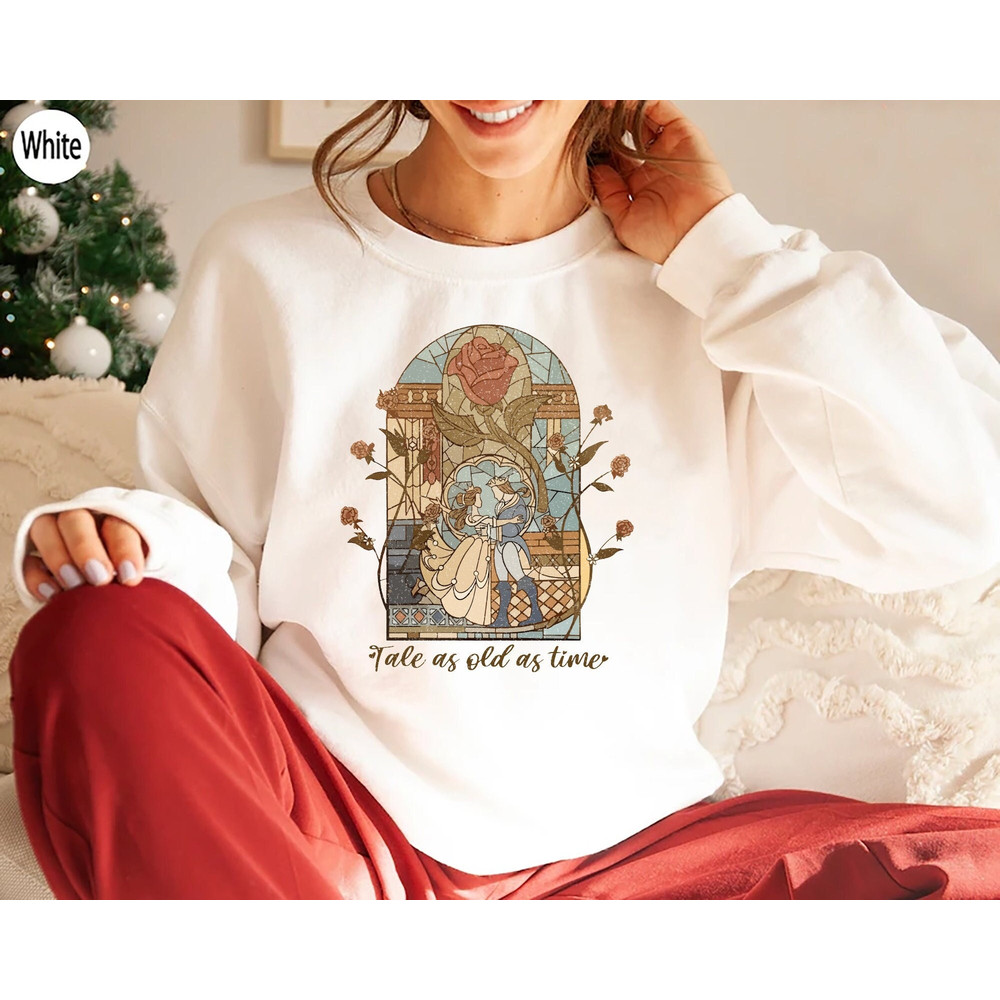 Retro Disney Princess Shirt, Disney Princess Belle Sweatshirt, Beauty And The Beast Shirt, Disney World Shirt, Tale As Old As Time Hoodie.jpg