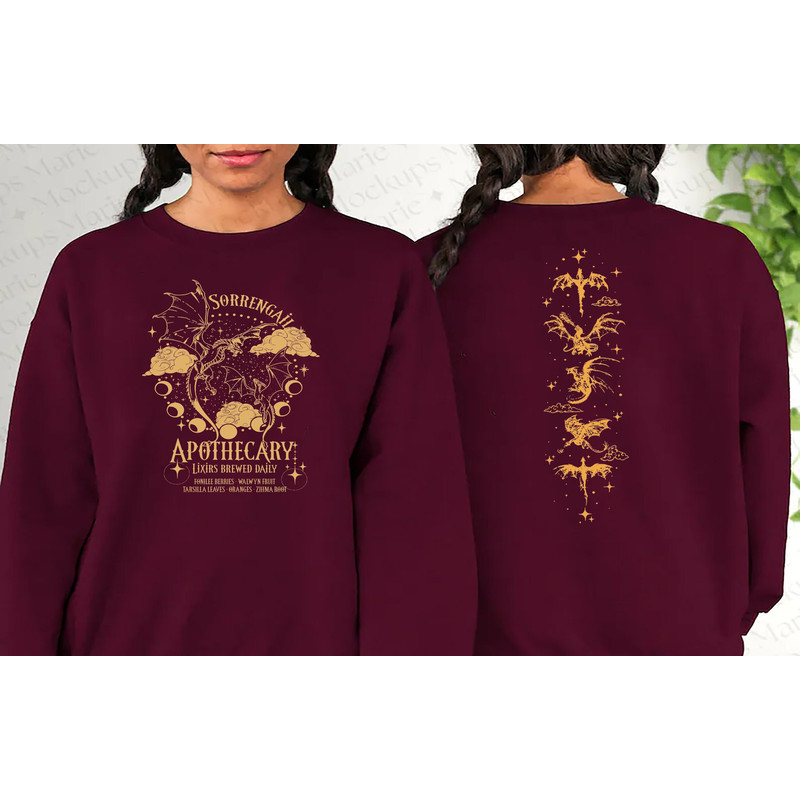 Sorrengail Apothecary Basgiath War College 2-Sided Sweatshirt, Hoodie, Tshirt, Fourth Wing Shirt, Dragon Rider Shirt, Fourth Wing Hoodie,.jpg