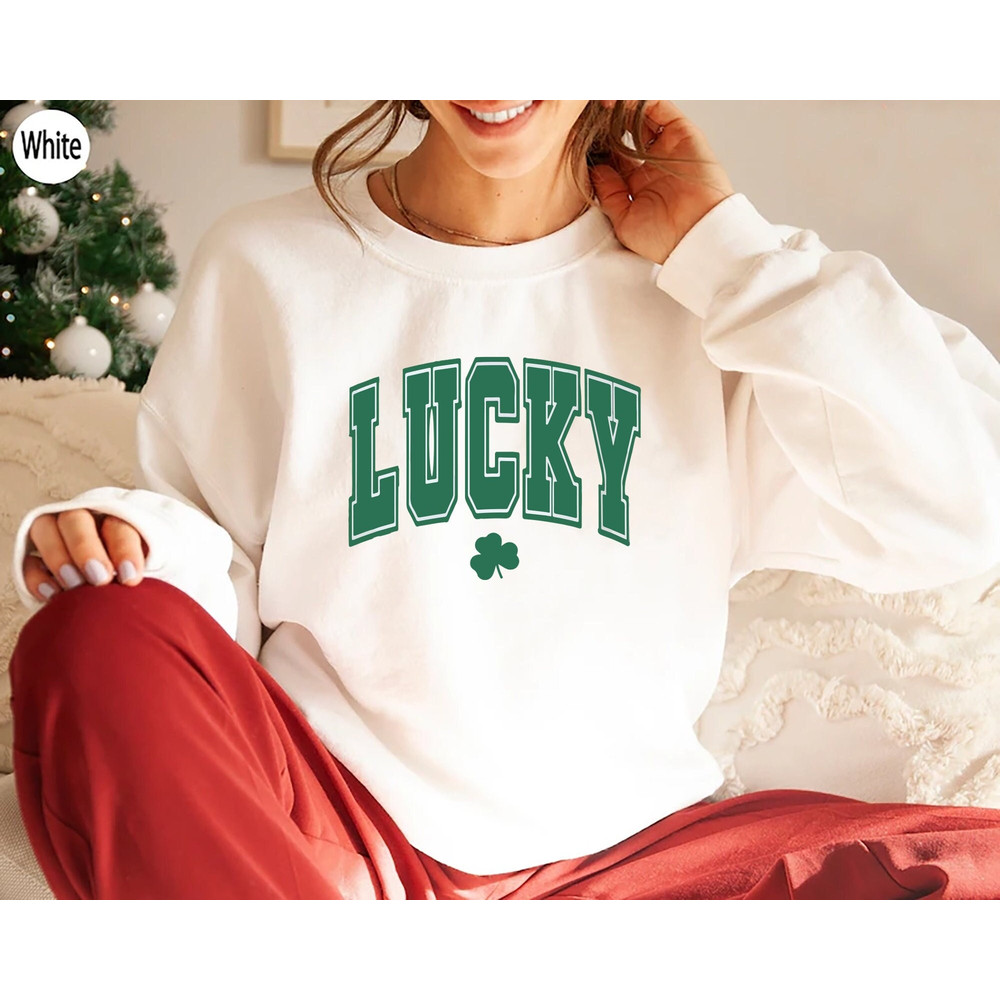 St Patrick's Day Lucky Sweatshirt, Kids St Patty's shirt, Shamrock tee, St Patrick's Day Tee,Cute St Patty's Shirt,Shamrock Sweatshirt.jpg