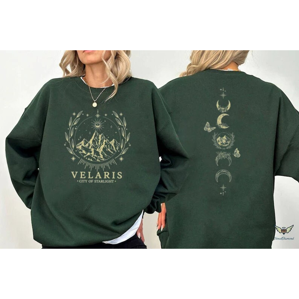 Velaris City Of Starlight Two-Sided Sweatshirt, The Night Court Shirt, Court of Dreams, Rhysand, Cassian, Sarah J Maas, Booklover Tee Acotar.jpg