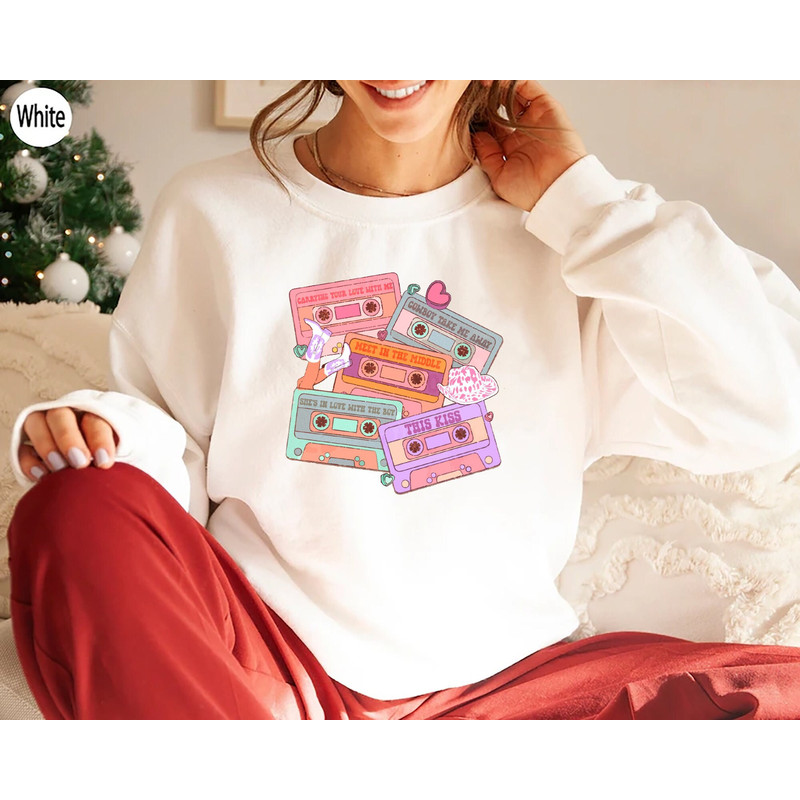 Western 90s Country Music Cassettes Valentines Cowgirl, Valentines Day Sweatshirt, I Love You Hoodie, Western T-Shirt, Couple Shirt Gift.jpg