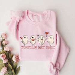 you are my boo sweatshirt-t-shirt, valentines day hoodie, cute ghost sweater, spooky valentine crewneck, valentines gift