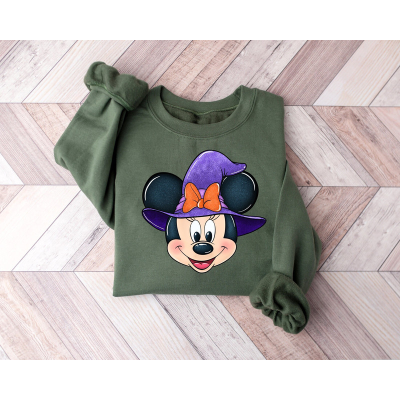 Minnie Mouse Halloween Sweatshirt, Minnie Halloween Shirt, Disney Halloween Shirt, Halloween Tee, Disney Spooky Shirt, Disney Ear Shirt.jpg
