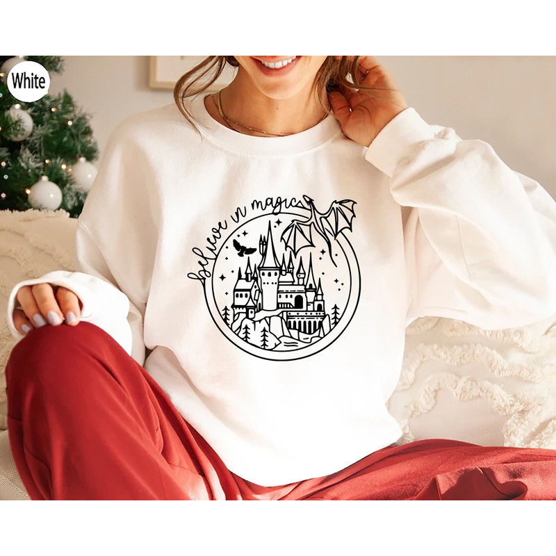 Believe In Magic Shirt, Dragon Shirt, Magic School Shirt, Wizarding School Shirt, HP School Shirt, Wizard School Shirt, Magic Dragon Shirt.jpg