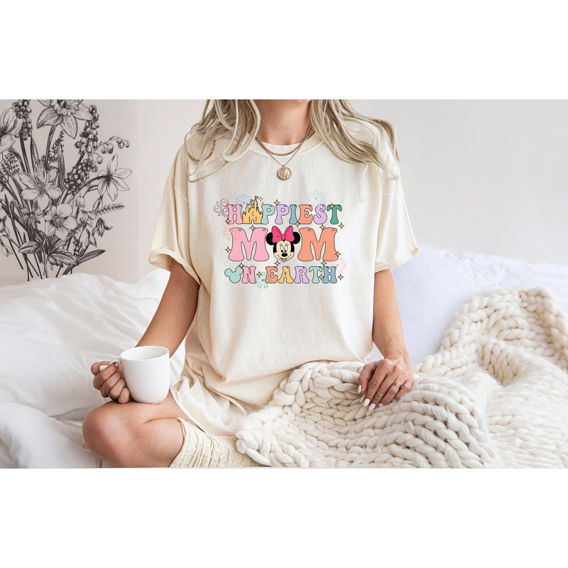 Comfort Colors® Happiest Mama On Earth Tee, Disney Mommy Shirt, Mothers Day Tee, Gift For Mom, Disney Travel Tee, Grandma T-Shirt.jpg