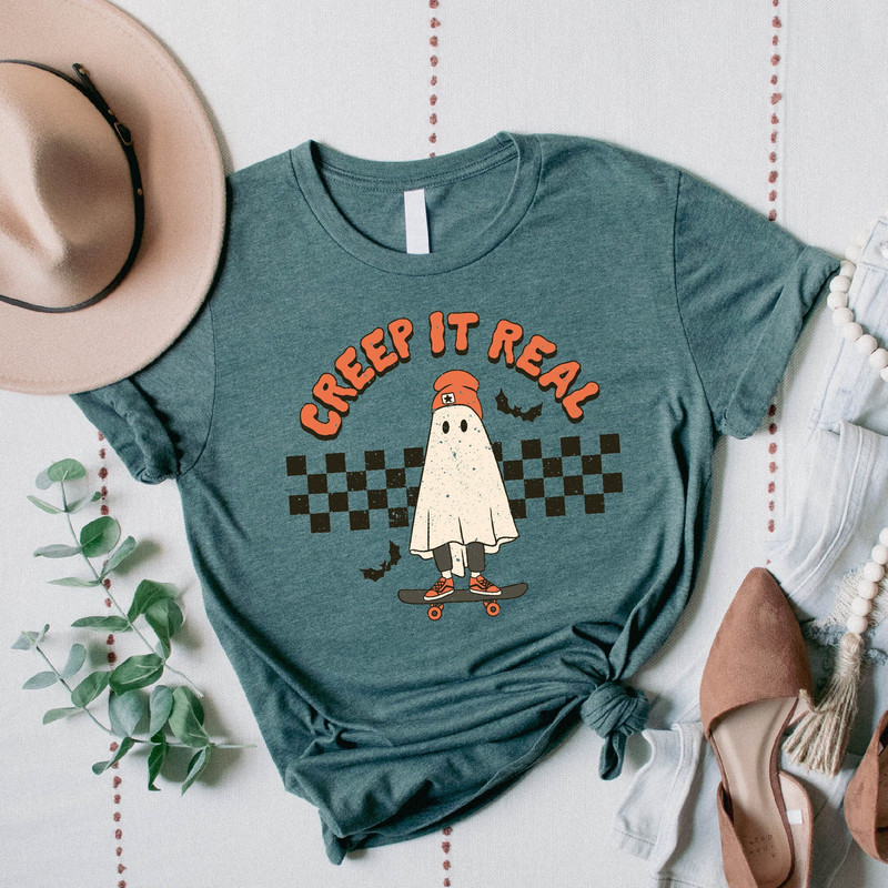 Creep it Real Shirt, Vintage Ghost Halloween Shirt, Halloween Shirt, Funny Halloween Shirt, Spooky Season, Spooky Shirt, Fall Shirt.jpg