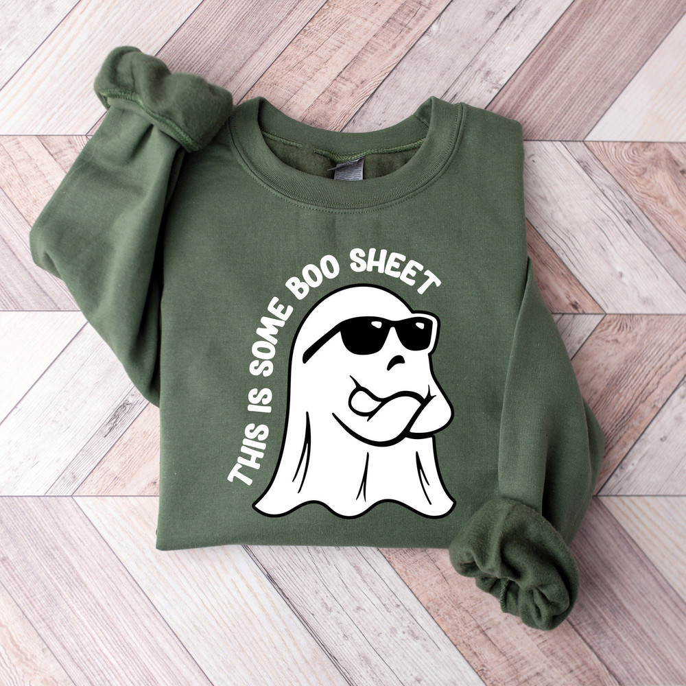 Cute Ghost Sweatshirt, Funny Spooky Sweatshirt, Womens Ghost Sweatshirt, Spooky Season, Halloween Party Shirt, Fall Graphic Ghost Shirt.jpg