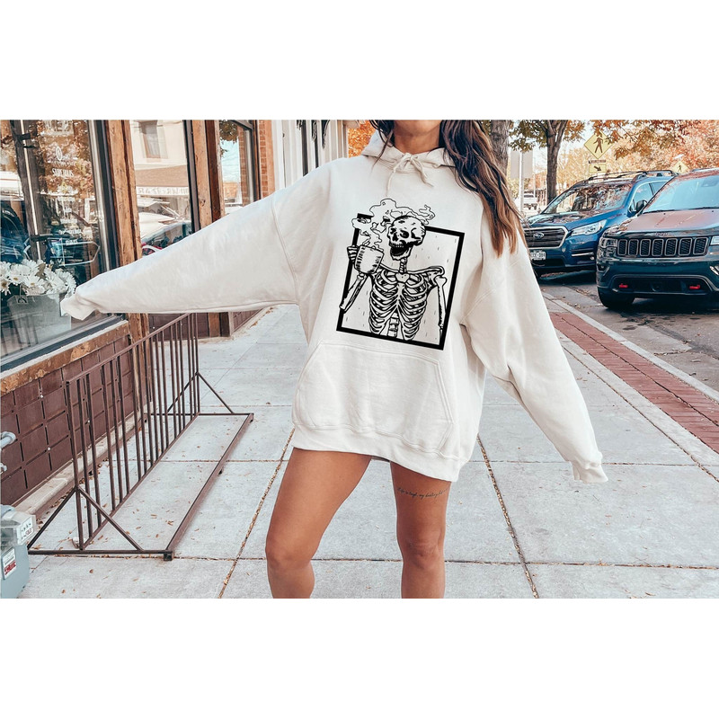 Funny Coffee Skeleton Sweatshirt, Skeleton Sweatshirt, Skeleton Halloween Costume, Fall Coffee Sweatshirt, Skull Shirt, Cute Halloween Tee.jpg
