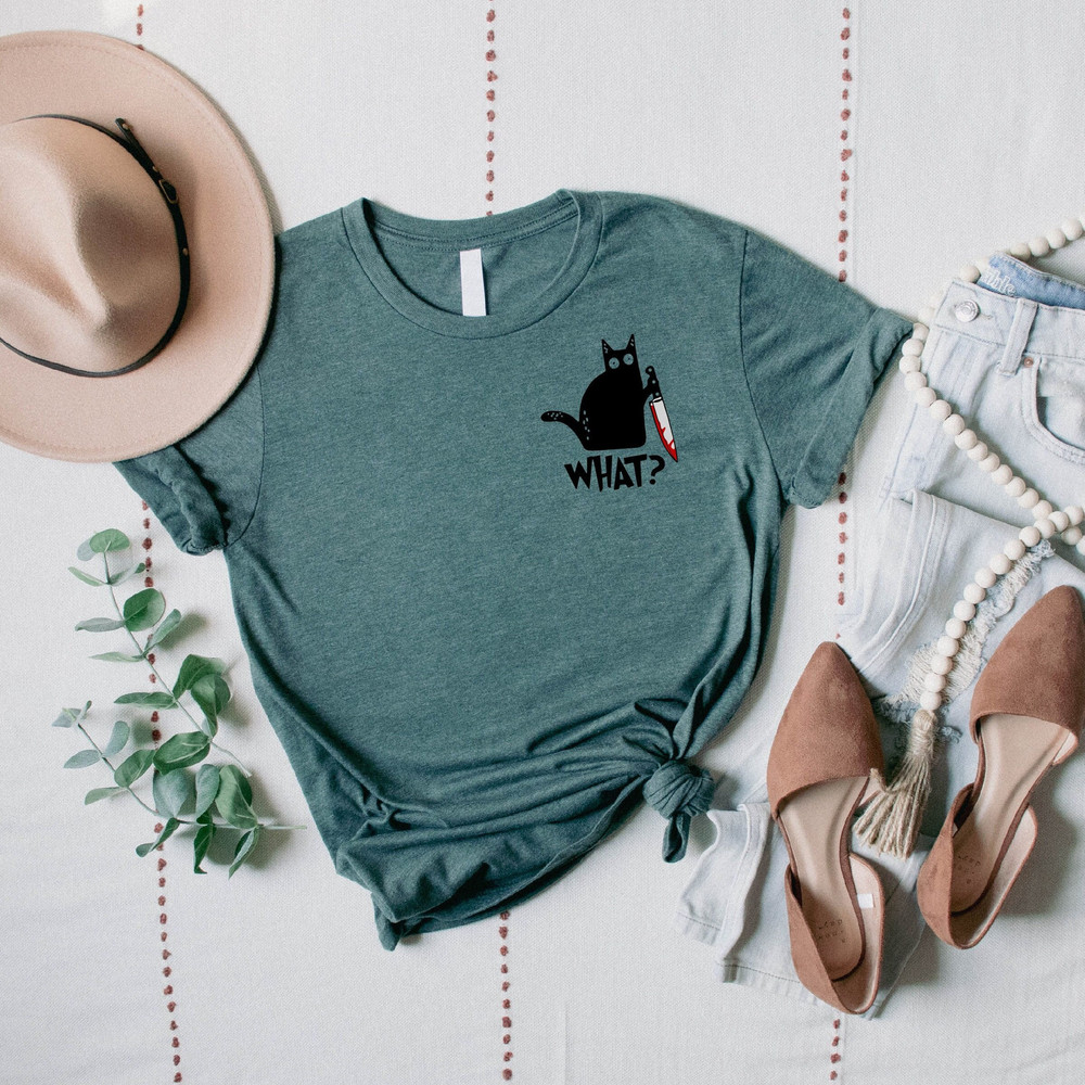 Halloween Cat Shirt, Funny Halloween Shirt, Halloween Party Shirt, Black Cat Halloween Shirt, Women Halloween T-Shirt, Fall Shirt, Ghost Cat.jpg