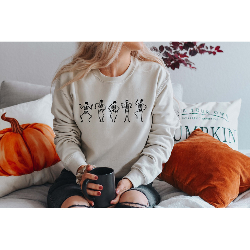 Halloween Party Dancing Skeleton Sweatshirt, Halloween Sweatshirt ,Funny Halloween Hoodie, Women Halloween, Halloween Gift,Fall Shirt.jpg
