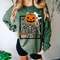 Halloween Pumpkin Coffee Sweatshirt, Cute Skeleton Halloween Shirt, Fall Coffee Lover Gift, Spooky Shirt, Retro Halloween Shirt, Fall Shirt.jpg