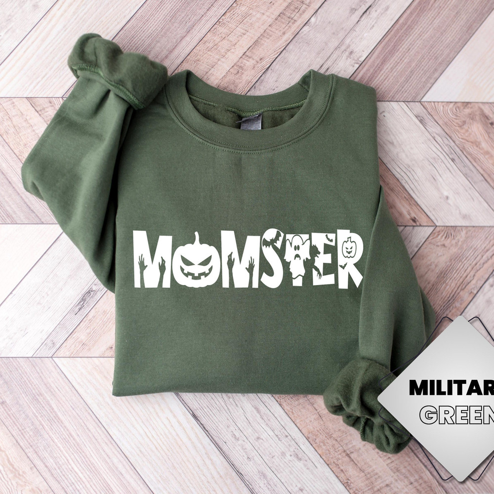 Momster Sweatshirt, Halloween Mom Sweatshirt, Women Halloween Shirt, Halloween Gifts, Fall Sweatshirt, Funny Halloween Shirt, Pumpkin Shirt.jpg