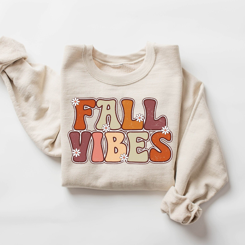 Retro Fall Vibes Sweatshirt, Womens Fall Sweatshirt, Cozy Season Shirt, Cute Fall Shirt, Autumn Sweatshirt, Fall Outfit, Fall Graphic Tee.jpg