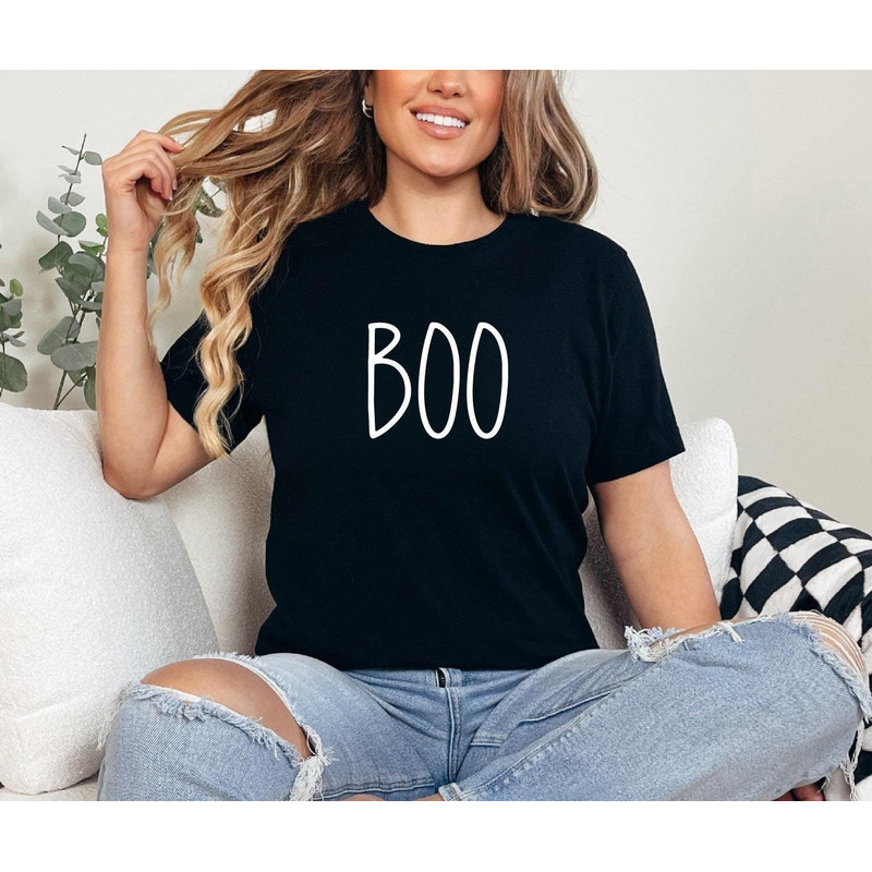 Boo Shirt, Halloween Boo Shirt, Halloween Party Shirt, Halloween T-Shirt, Thankful Shirt, Spooky Season Shirt, Fall Shirt,Gift for Halloween.jpg