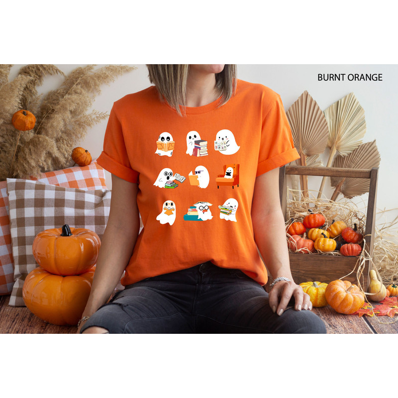Ghost Reading Shirt, Teacher Halloween Shirt, Librarian Shirt, Reading Shirt, Book Lover T-Shirt, Teacher Shirt, Cute Ghosts Tee,Bookish Tee.jpg
