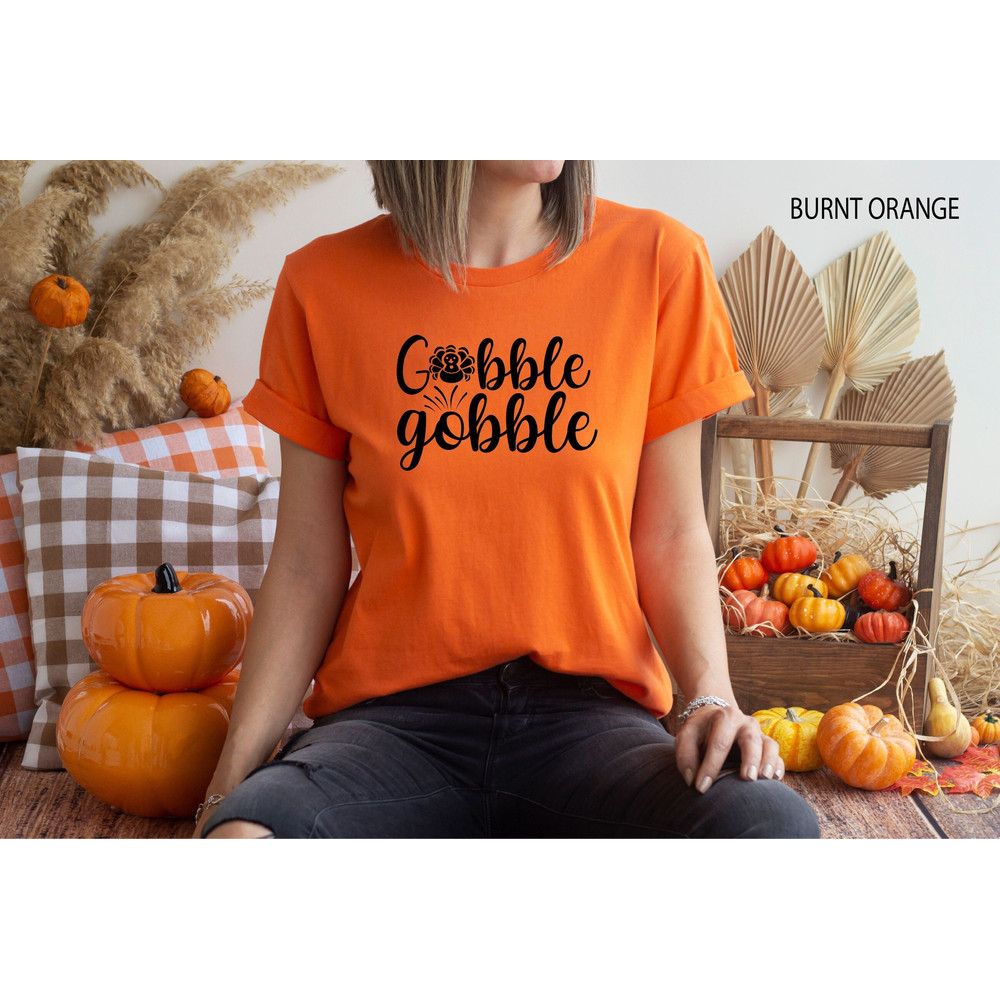 Gobble Gobble Shirt, Thankful Shirt, Womens Thankful Shirt, Thanksgiving Shirts, Thanksgiving Shirt Women, Thanksgiving Outfit, Fall Tee.jpg