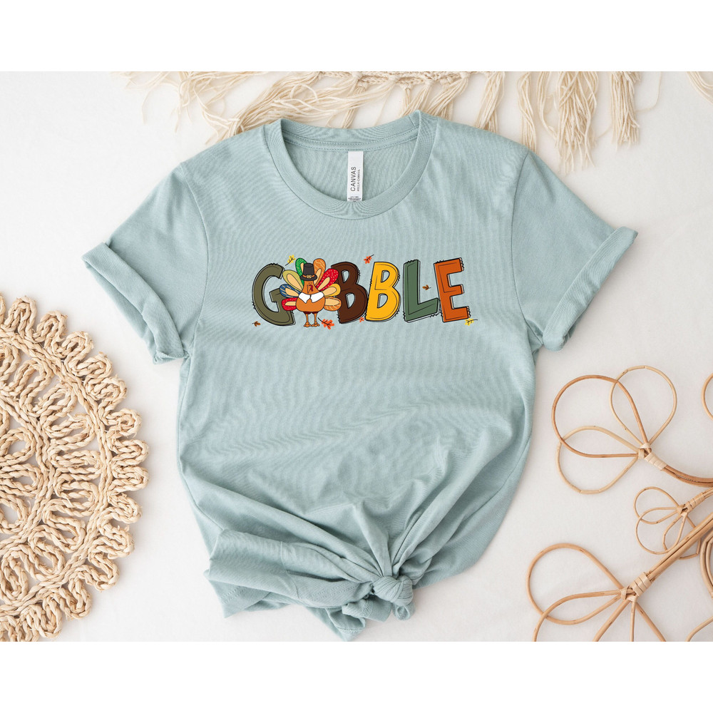 Gobble Gobble Thanksgiving Shirt, Family Thanksgiving Shirts, Turkey Day Shirt, Thanksgiving T-Shirt Womens,Funny Thanksgiving 2023,Fall Tee.jpg