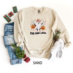 retro fabulous sweatshirt, fab boo lous sweatshirt, retro halloween shirt, spooky sweatshirt, ghost tee, trick or treat,