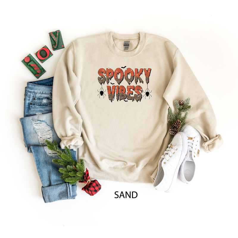 Spooky Vibes Sweatshirt, Funny Halloween Shirt, Spooky Vibes T-Shirt, Halloween Retro Shirt, Halloween Gift for Her,Spooky Season,Spooky Mom.jpg