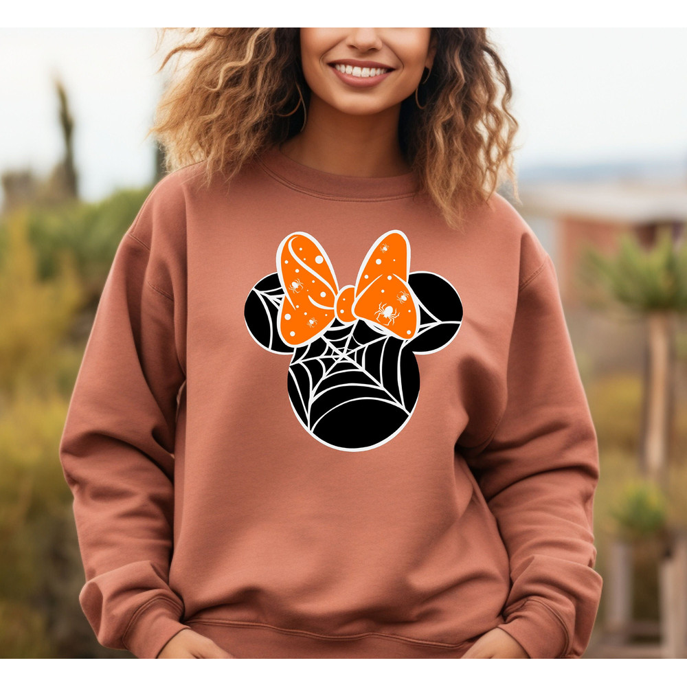 Comfort Colors® Halloween Minnie Sweatshirt, Disney Halloween Sweatshirt, Spider Minnie Sweatshirt, Minnie Mouse Halloween Sweatshirt.jpg