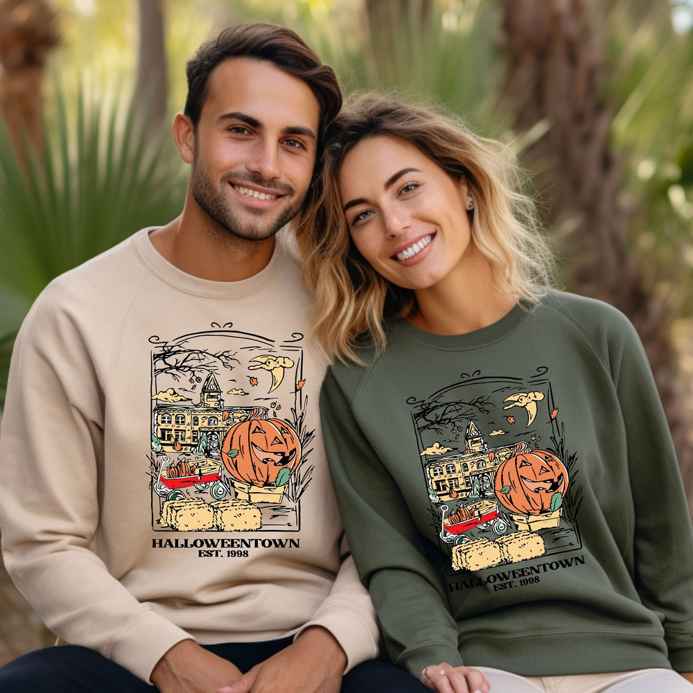 Halloween University Sweatshirt, Halloween Town Est 1998 Sweatshirt, Pumpkin Sweatshirt, Fall Sweatshirt, Retro Halloween Sweatshirt.jpg