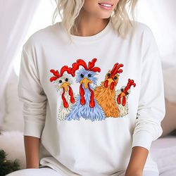 relax were all crazy it's not competition sweatshirt, girl chicken sweatshirt,funny chicken tee, chicken lover sweatshir