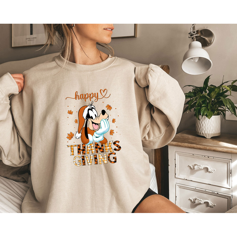 Thanksgiving Disney Friends Sweatshirt, Disney Mickey Sweatshirt, Fall Disneyland Sweatshirt, Mickey and Friends Sweatshirt, Thanks Gifts,.jpg