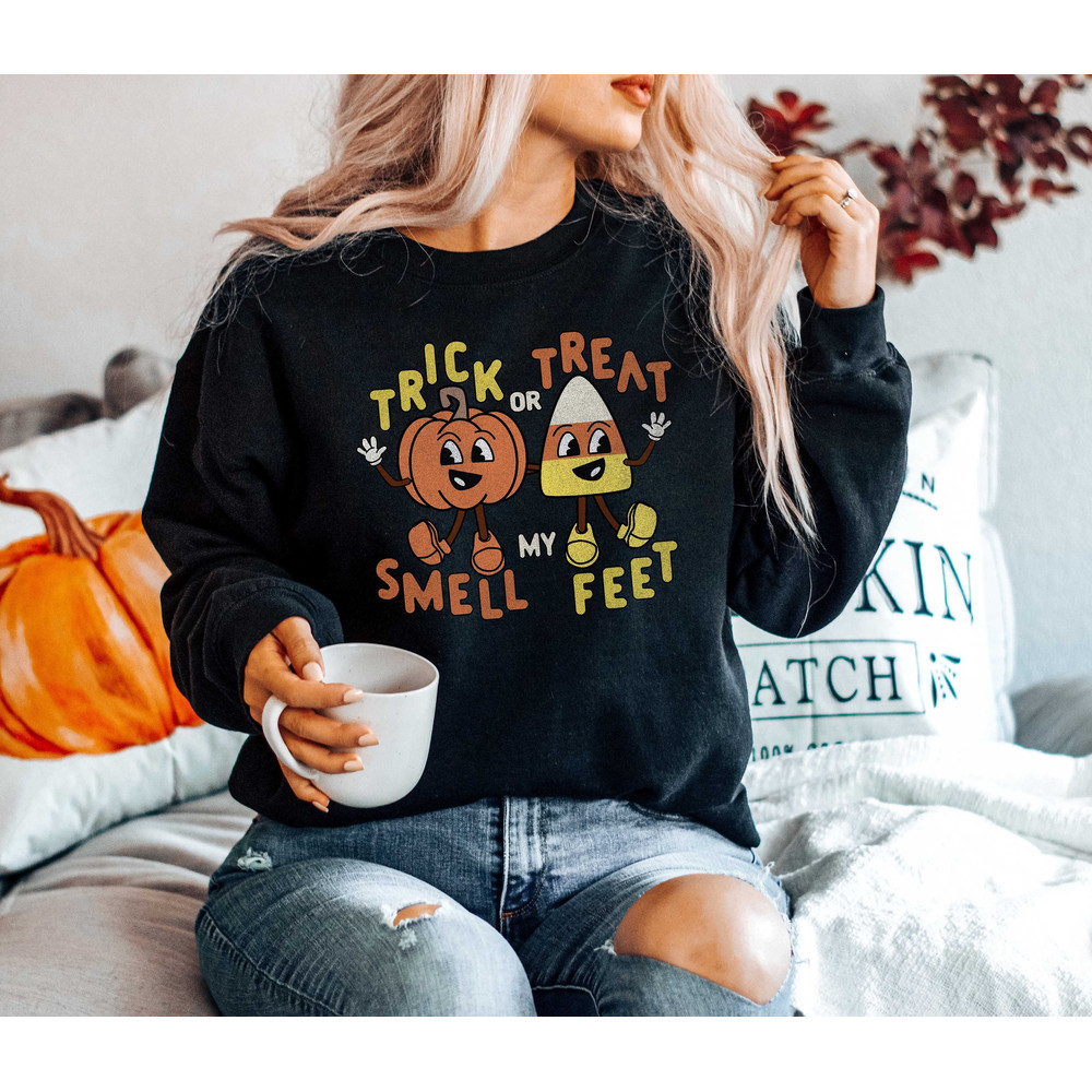 Trick or Treat Sweatshirt, Funny Halloween Sweatshirt, Halloween Party Sweatshirt, Halloween Costume Sweatshirt, Women Halloween Sweatshirt.jpg