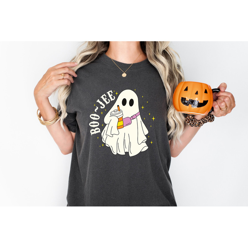 Boo Jee Ghost Halloween Shirt, Funny Ghost Shirt, Boogie Halloween Shirt, Boo-Jee Simple Modern Ghost, Matching Halloween Shirt.jpg