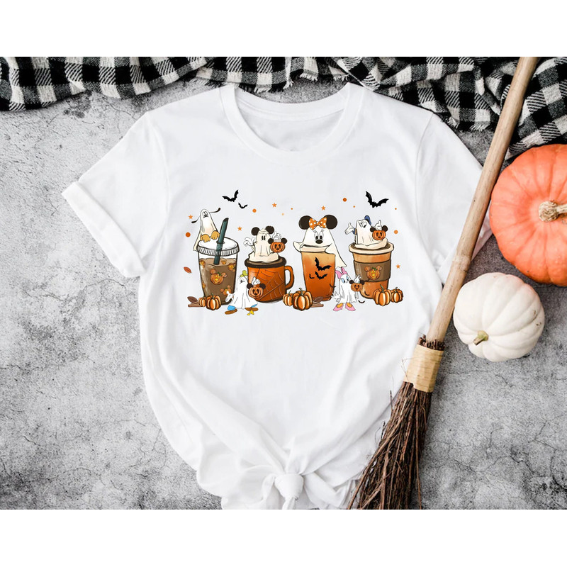 Disney Latte Coffee Halloween Sweatshirt, Mickey Halloween Shirt, Latte Coffee Lover Shirt, Disney Halloween Trip, Spooky Season Shirt.jpg
