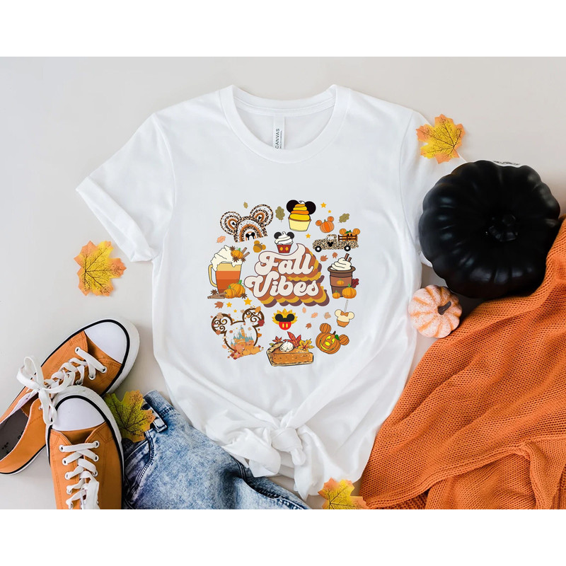 Fall Vibes Shirt, Mickey Cute Shirt, Mickey Pumpkin Shirt, Pumpkin shirt, Disney Matching Shirt, Fall shirt, Disney Fall Tee.jpg