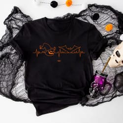 halloween pumpkin heartbeat shirt, halloween medical shirt, halloween party tee, pumpkin faces tee, spooky vibes t-shirt