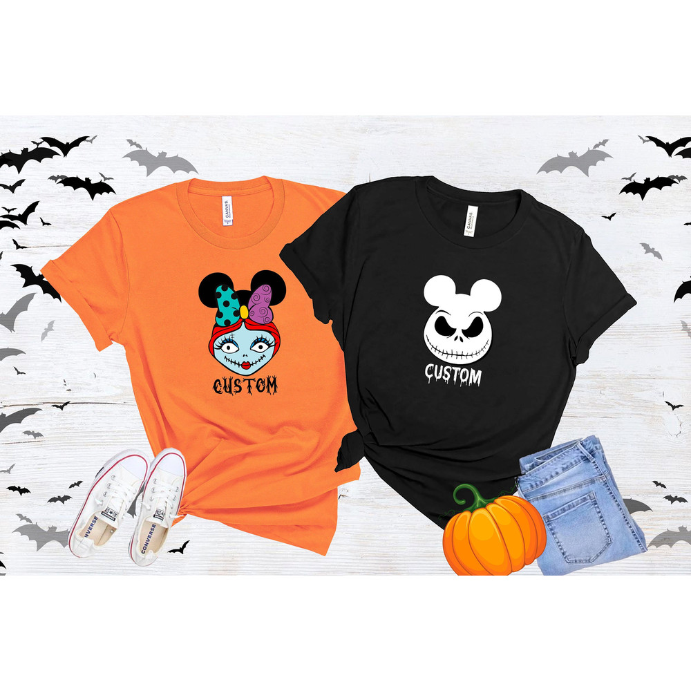 Jack and Sally Halloween Shirt, Nightmare Halloween Shirt, Halloween Shirt, Horror Film Characters, Halloween Party, Jack and Sally.jpg