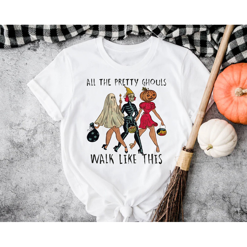 Retro Halloween Ghost Girl Sweatshirt, Trick Or Treat Girls, 90s Halloween Sweatshirt, Vintage Halloween Shirt, Sanderson Sisters Shirt.jpg