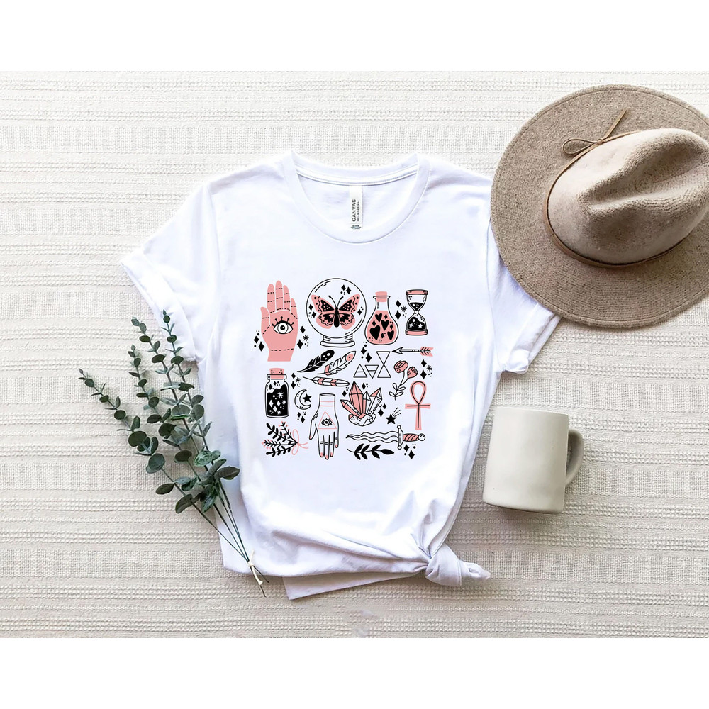 Witchy Stuff Shirt, Women Pagan Shirt, Witch Shirt, Pagan Symbols Shirt, Magic Shirt, Witch Occult Shirt, Wizard Shirt, Astrology Shirt.jpg