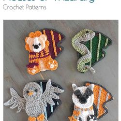 4x house of wizards pattern amigurumi pdf pattern toys patterns