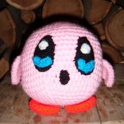 kirby medium sized amigurumi crochet patterns, crochet pattern