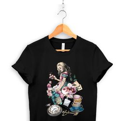 graphic tee - alice in wonderland gifts 44 colorful series gift idea, gifts for women, t shirts for women, custom shir
