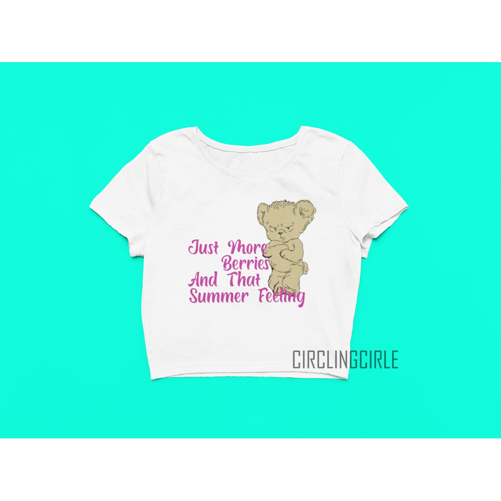 Harry Bear More Berries Crop Top, Harry Inspired Shirt, Trendy T Shirt, Y2K Shirt, Aesthetic Crop Tops, Crop Tee CR60.png