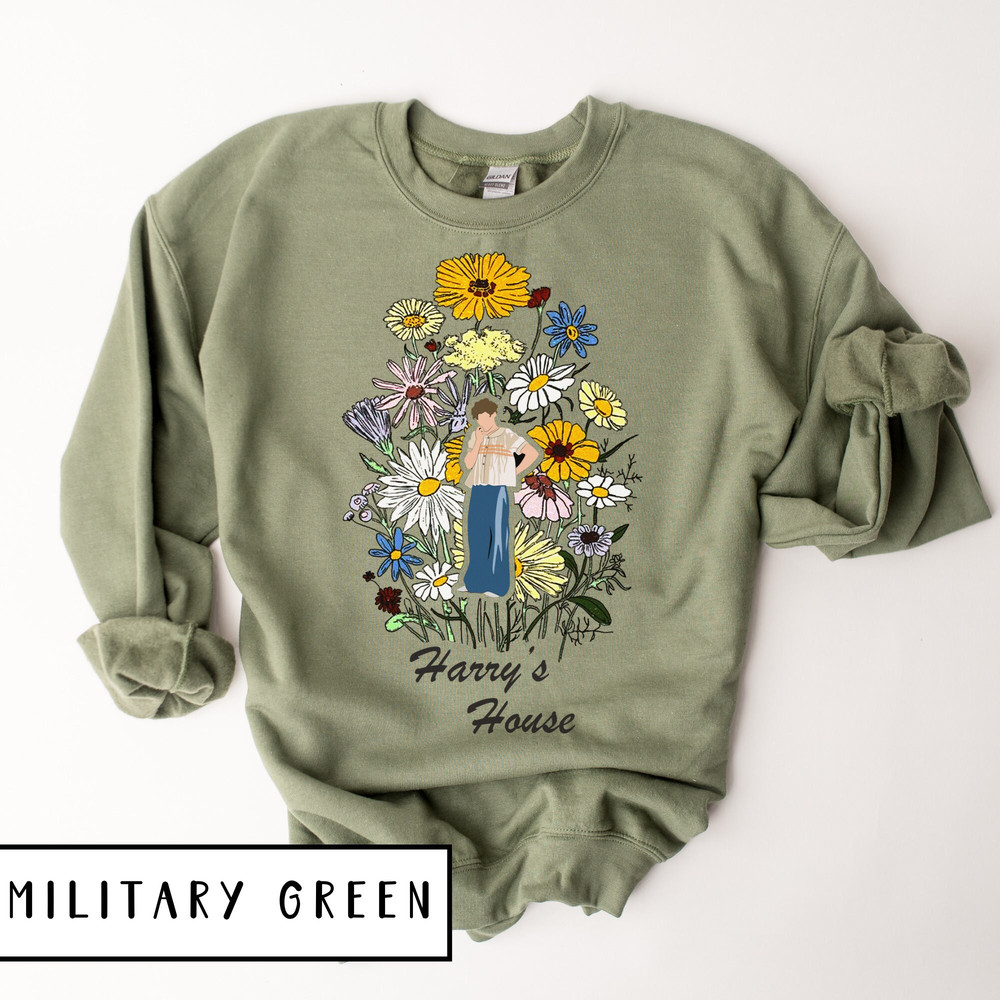 Harry's House Sweatshirt, Floral Harry's House, Love on Tour, TPWK, Gift for Harry's House Fan, Love On Tour Gift, Harry.png